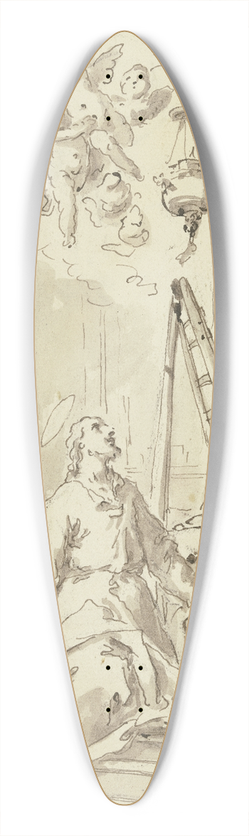 Gaspare Diziani - Der Heilige Costanzo di Ancona vor dem Altar kniend 39.3 inch art pintail longboard deck