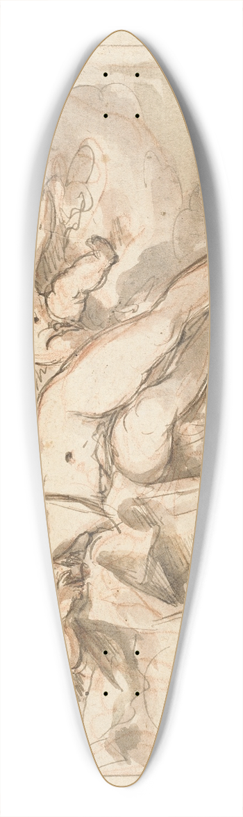 Gaspare Diziani - Venus and Cupid 39.3 inch art pintail longboard deck