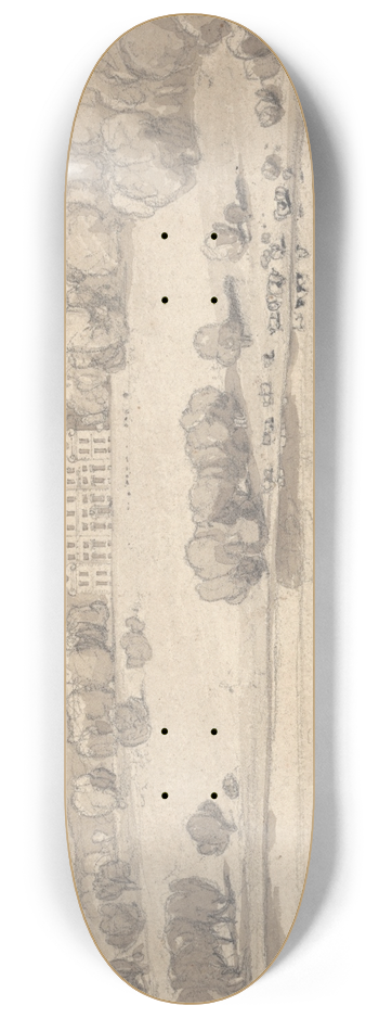 John Sell Cotman - Raynham Hall, Norfolk 8.25 inch art skate deck