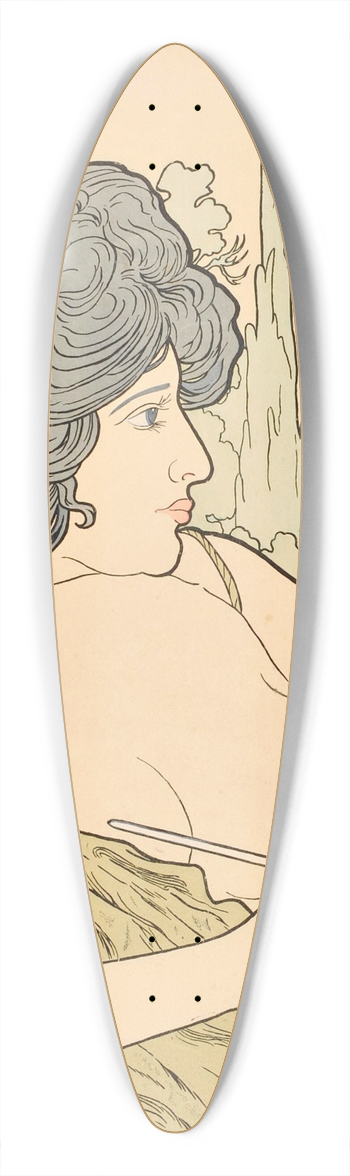 G. Boutrou - Salon des Cent 39.3 inch art pintail longboard deck