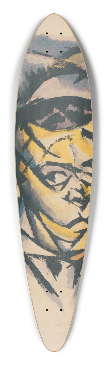 Gejza Schiller - Mans head 39.3 inch art pintail longboard deck