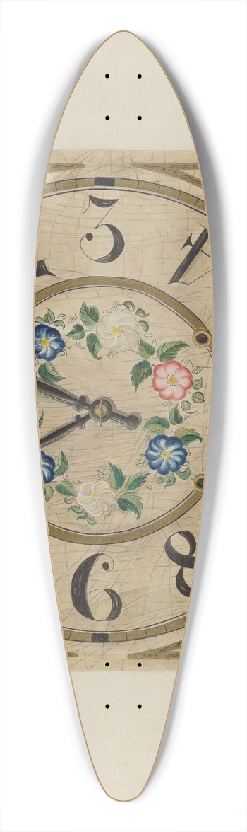 Gene Luedke - Clock Face 39.3 inch art pintail longboard deck