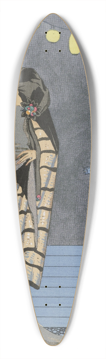 George Barbier - Evening Attire. 39.3 inch art pintail longboard deck