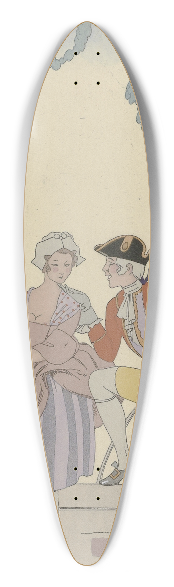George Barbier - La Cruche caffe 39.3 inch art pintail longboard deck