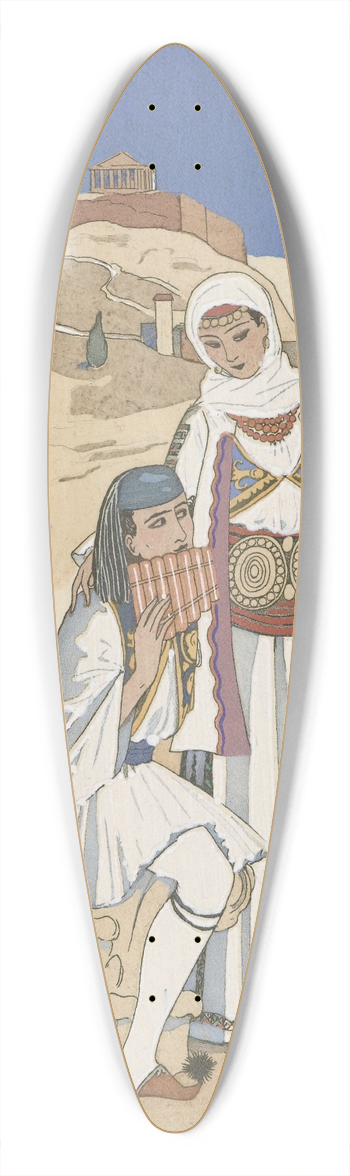George Barbier - La flute de Pan 39.3 inch art pintail longboard deck