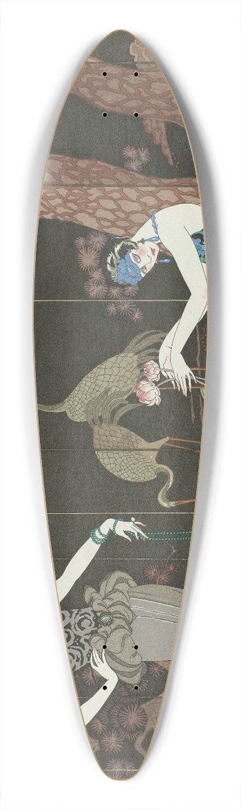 George Barbier - Le Got des Laques 39.3 inch art pintail longboard deck