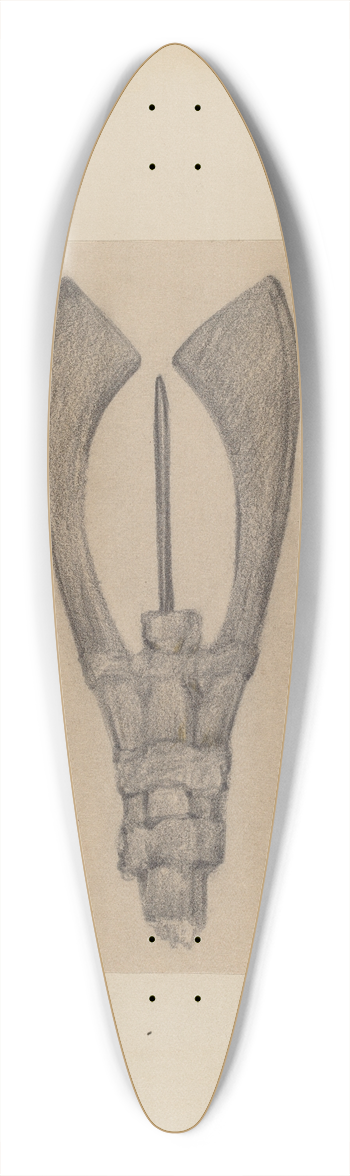 George B. Wally - Fish Spear 39.3 inch art pintail longboard deck