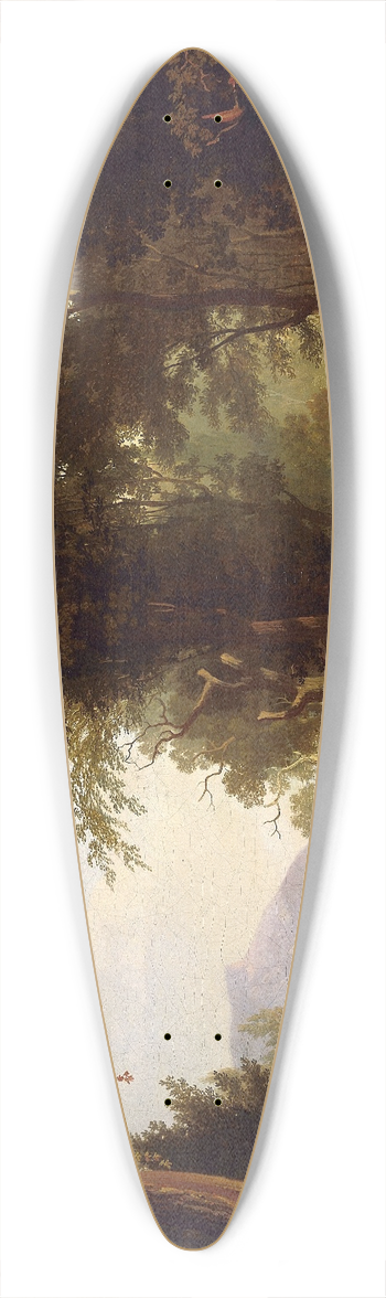 George Caleb Bingham - Landscape with Cattle 39.3 inch art pintail longboard deck