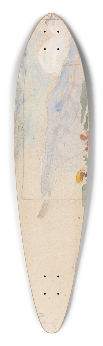 George Chinnery - A Pool with Figures 39.3 inch art pintail longboard deck