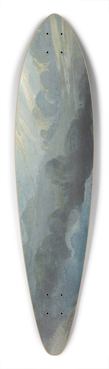 George Chinnery - Cattle Resting in a Mountainous Landscape 39.3 inch art pintail longboard deck