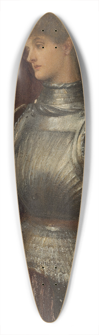 George Frederic Watts - Joan of Arc 39.3 inch art pintail longboard deck