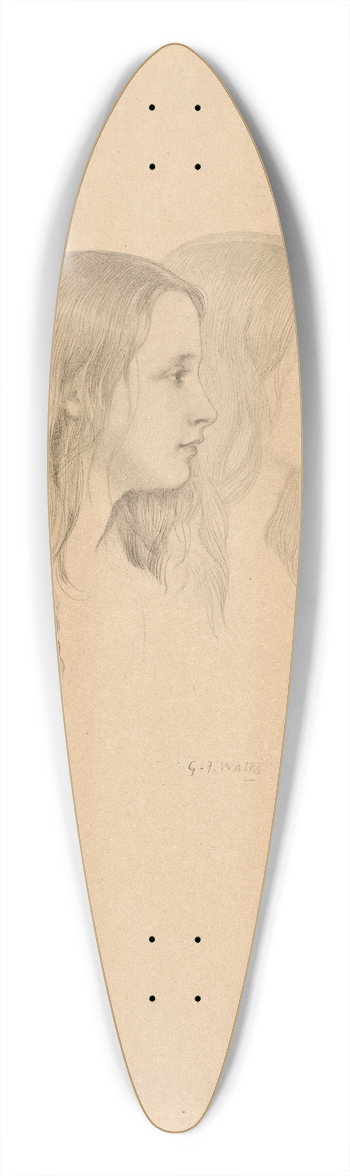 George Frederic Watts - Untitled 39.3 inch art pintail longboard deck