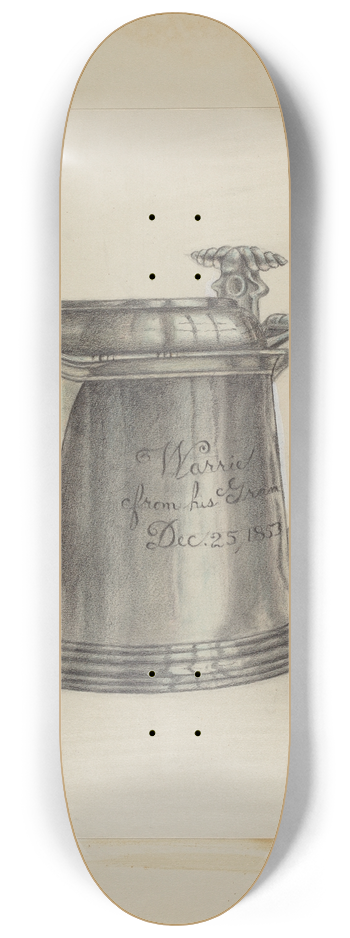 American 20th Century - Silver Tankard 8.25 inch art skate deck