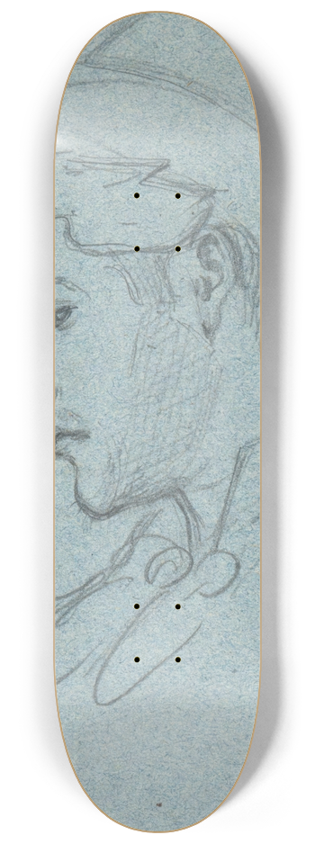 John Singer Sargent - Head of a YoungMan 8.25 inch art skate deck