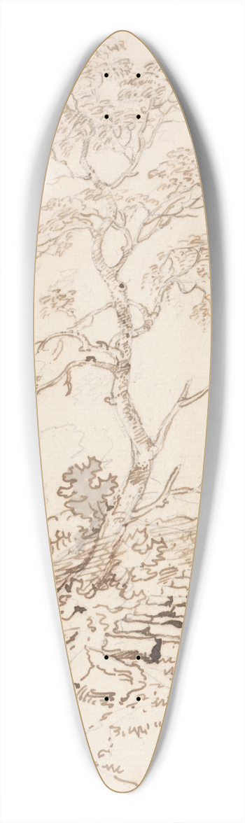 George Howland Beaumont - Tree by Steps 39.3 inch art pintail longboard deck