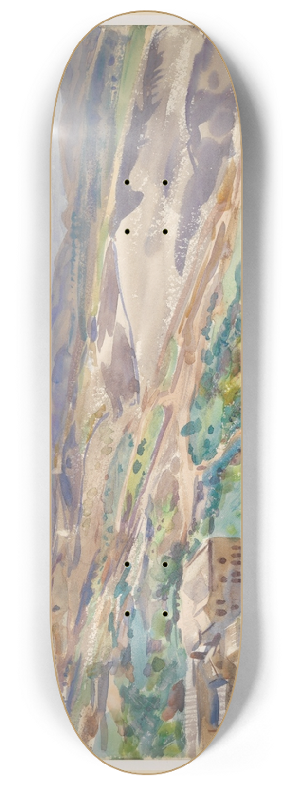 John Singer Sargent - In Sicily 8.25 inch art skate deck
