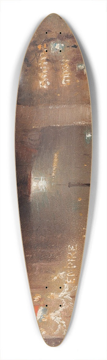 George Hyde Pownall - Leicester Square 39.3 inch art pintail longboard deck