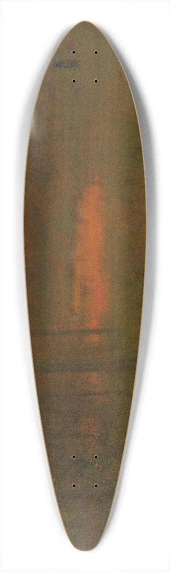 George Inness - Landscape, Sunset 39.3 inch art pintail longboard deck