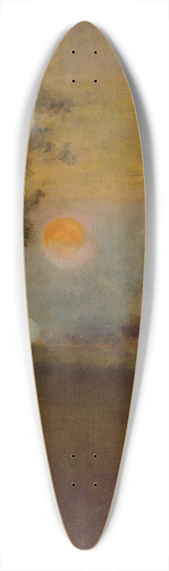George Inness - Moonrise 39.3 inch art pintail longboard deck