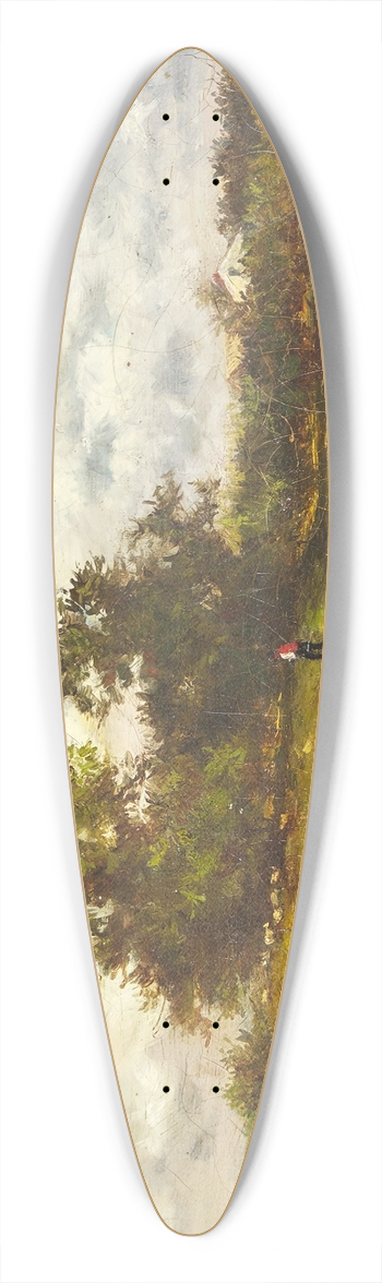 George Inness - Upland Pasture 39.3 inch art pintail longboard deck