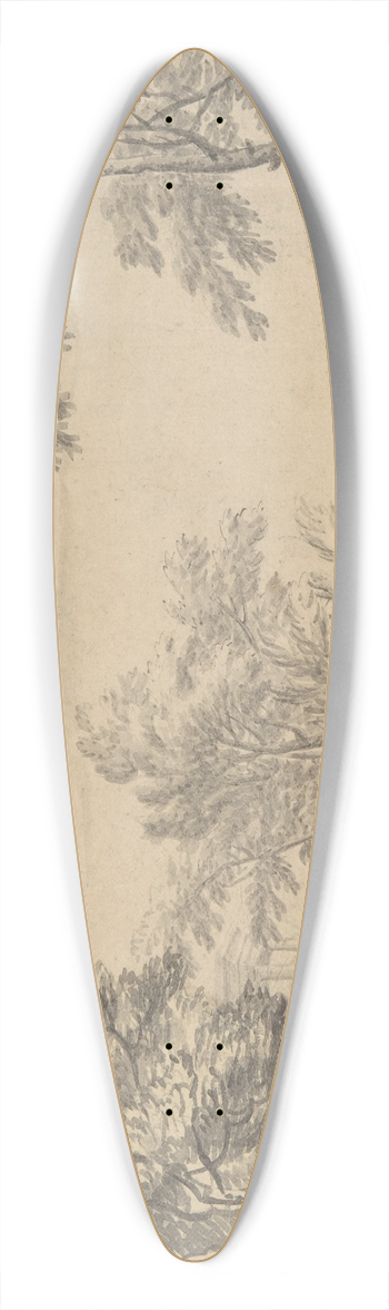 George Lambert - Classical Landscape 39.3 inch art pintail longboard deck