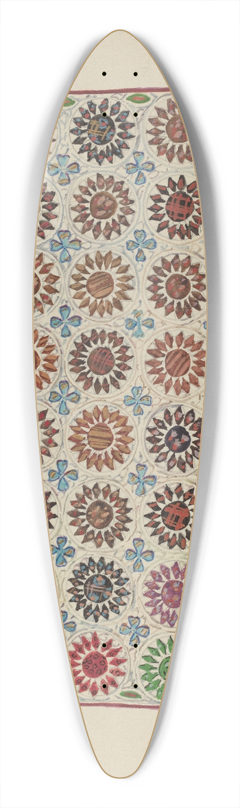 George Loughridge - Quilt 39.3 inch art pintail longboard deck