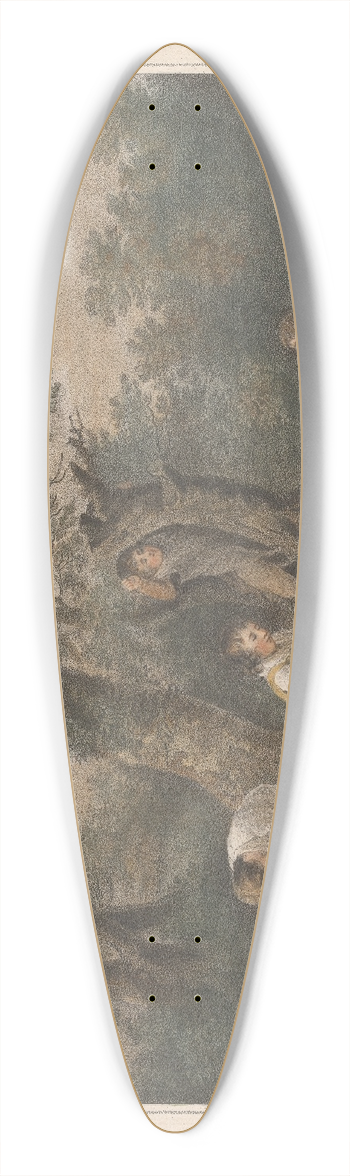 George Morland - Boys Bathing 39.3 inch art pintail longboard deck