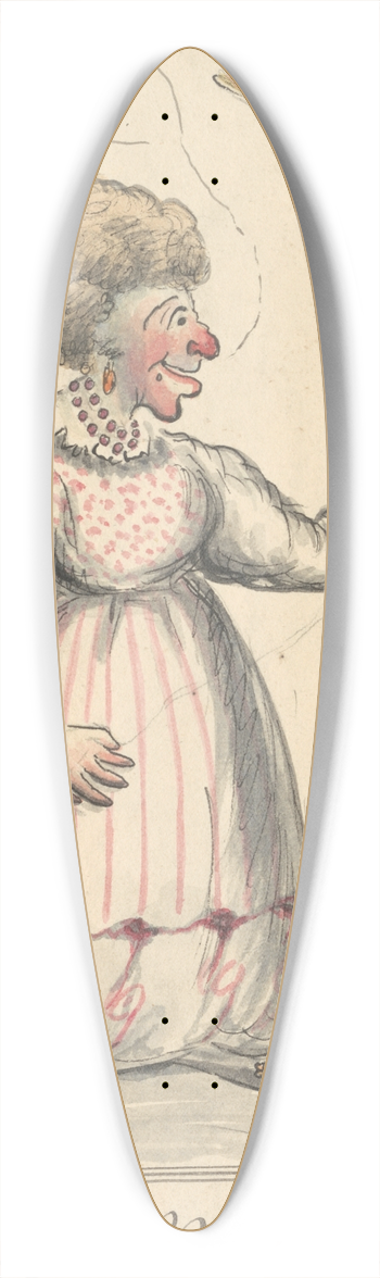George Moutard Woodward - Leonora!! 39.3 inch art pintail longboard deck