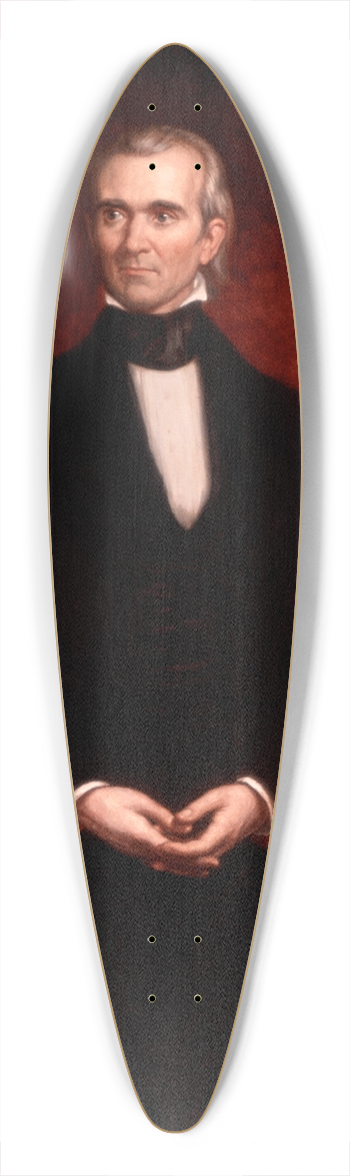 George Peter Alexander Healy - James Knox Polk 39.3 inch art pintail longboard deck