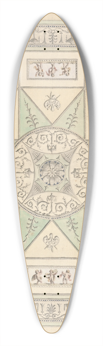 George Richardson - Design for a Ceiling 39.3 inch art pintail longboard deck