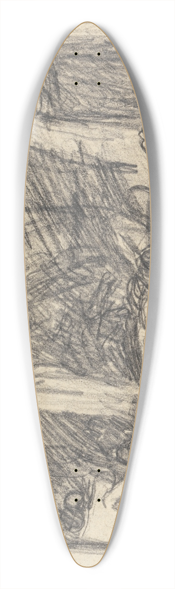George Romney - Figure Composition Study 39.3 inch art pintail longboard deck