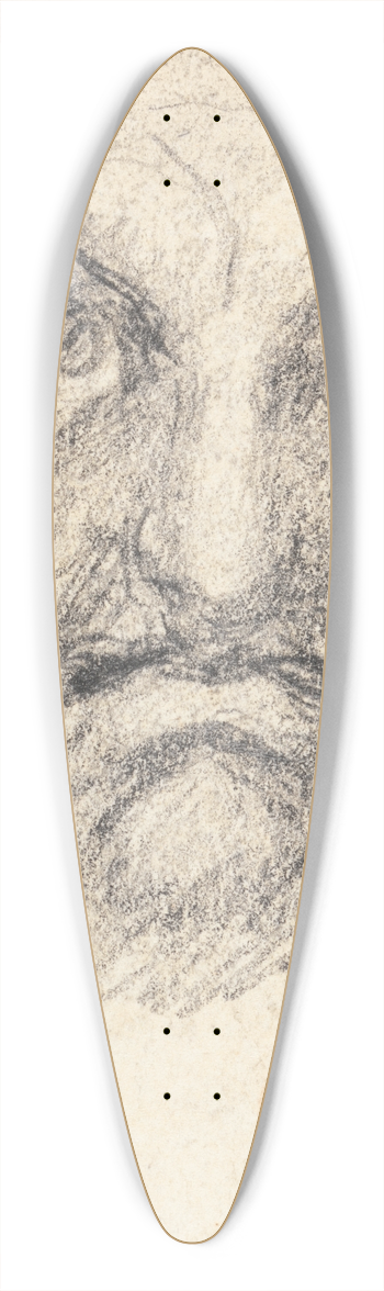 George Romney - Male Head 39.3 inch art pintail longboard deck