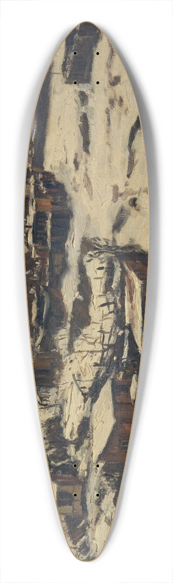 Georges Chenard-Huch - Montmartre, effet de neige. 39.3 inch art pintail longboard deck