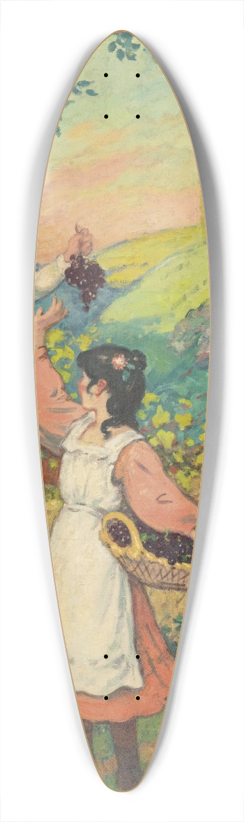 Georges d'Espagnat - Les vendanges 39.3 inch art pintail longboard deck