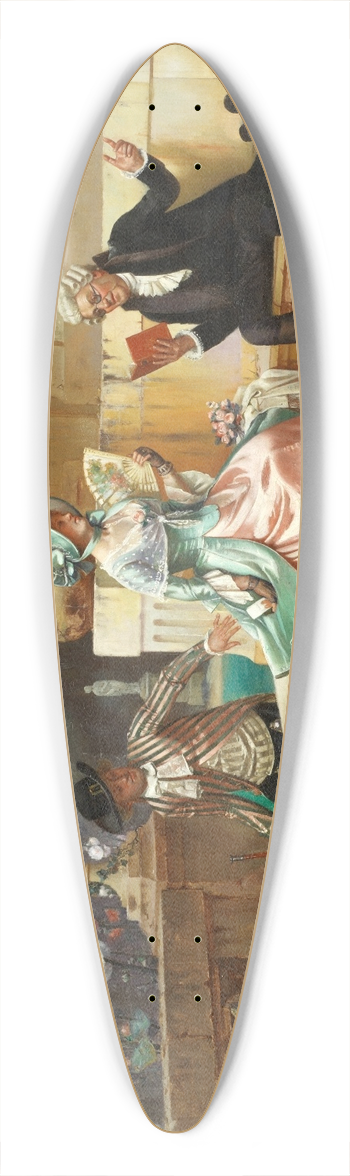 Georges Devy - The note 39.3 inch art pintail longboard deck