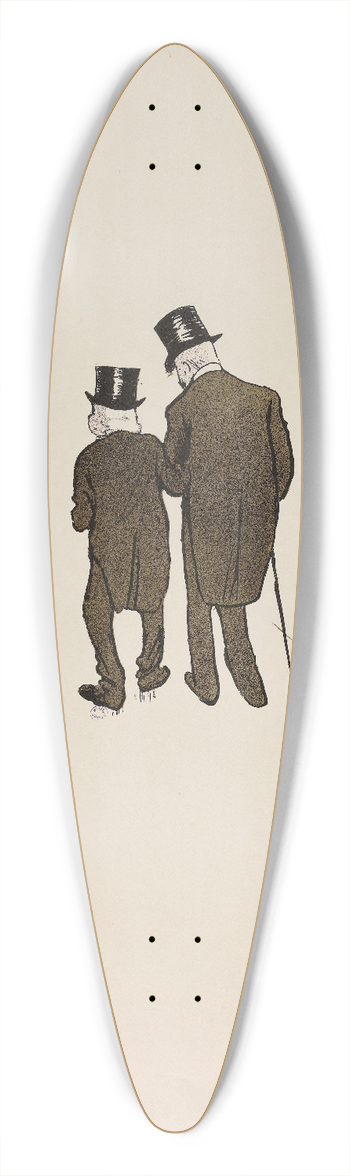 Georges Goursat (Sem) - Deux vieux abonns de lOpra 39.3 inch art pintail longboard deck