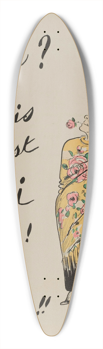 Georges Goursat (Sem) - Elle 39.3 inch art pintail longboard deck