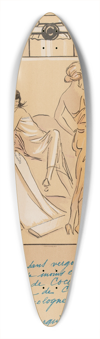 Georges Goursat (Sem) - flacon de parfum, Coco Chanel 39.3 inch art pintail longboard deck