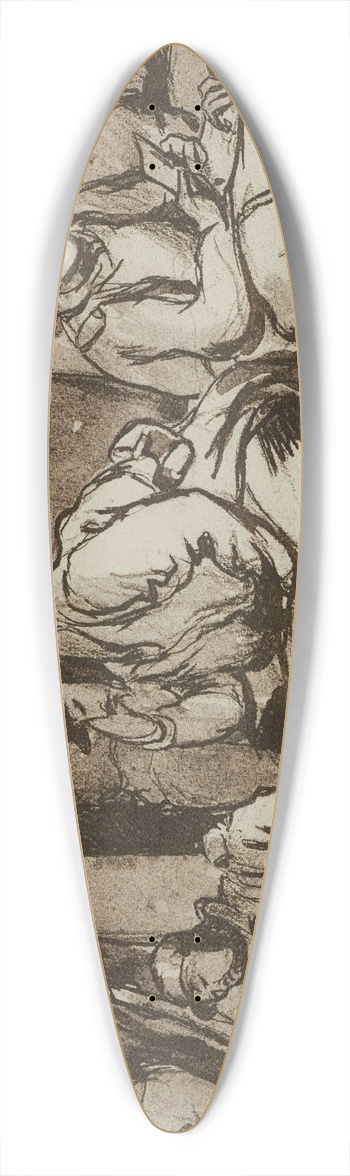 Georges Goursat (Sem) - Intrieur de tranche 39.3 inch art pintail longboard deck