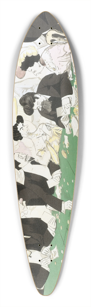 Georges Goursat (Sem) - La Roulette 39.3 inch art pintail longboard deck
