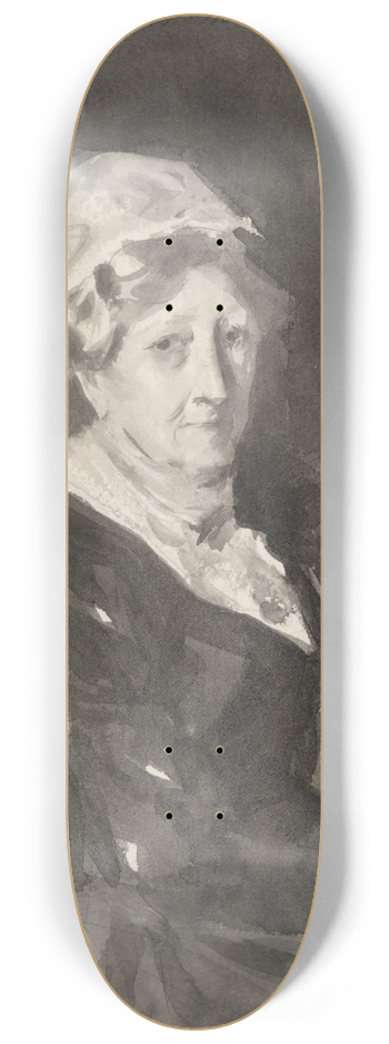 John Singer Sargent - Portrait of Mrs. Frederick Mead with aFan 8.25 inch art skate deck