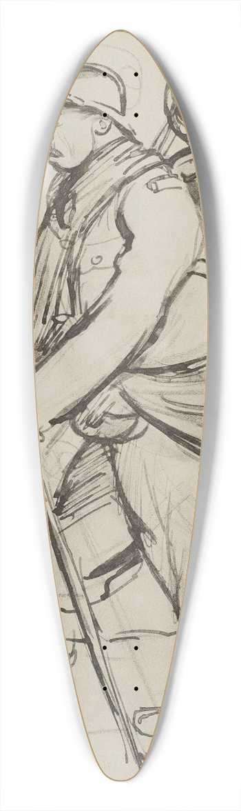 Georges Goursat (Sem) - Poilu de profil 39.3 inch art pintail longboard deck