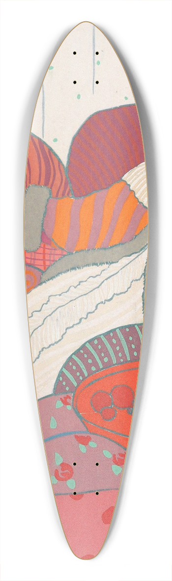 Georges Lepape - Les Coussins 39.3 inch art pintail longboard deck