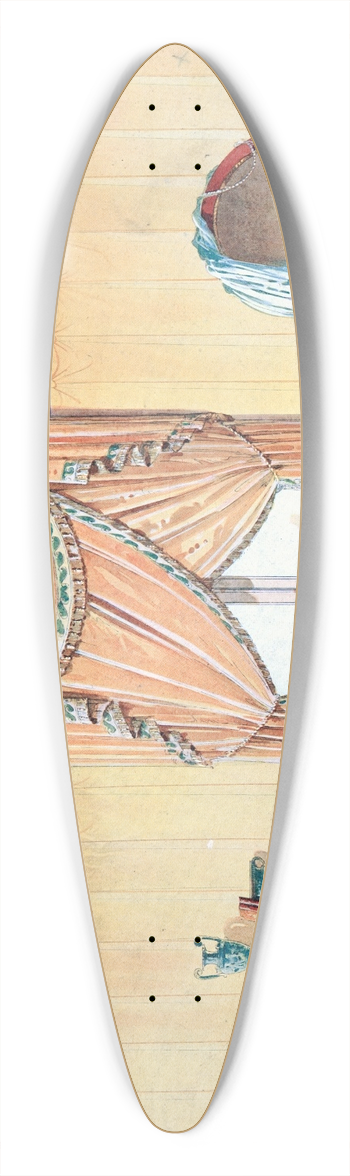 Georges Rmon - Chambre Empire 39.3 inch art pintail longboard deck