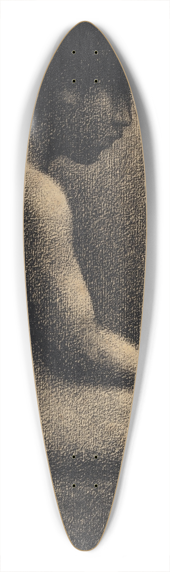 Georges Seurat - Seated Nude; Study for Une Baignade 39.3 inch art pintail longboard deck
