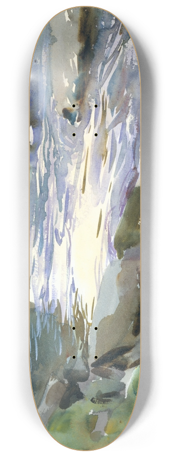 John Singer Sargent - Stream and Rocks 8.25 inch art skate deck