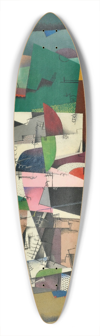 Georges Valmier - LE PIANO 39.3 inch art pintail longboard deck