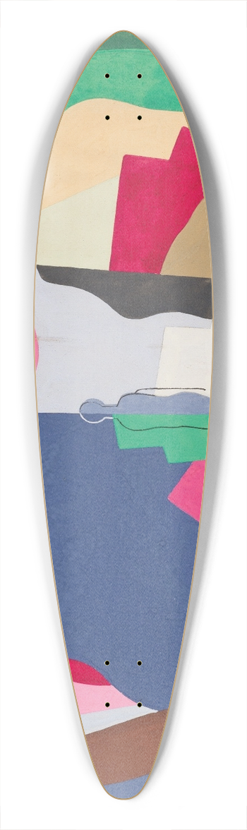 Georges Valmier - Les Bufs dans la montagne 39.3 inch art pintail longboard deck