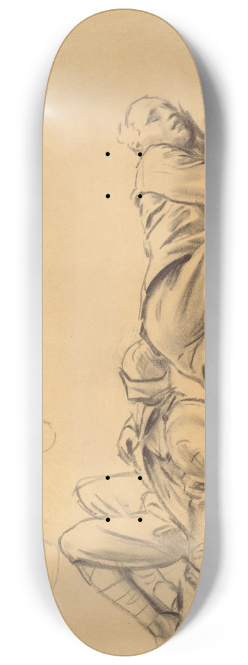 John Singer Sargent - Studies for Gassed II 8.25 inch art skate deck