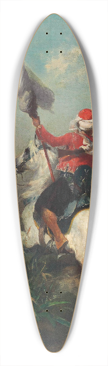 Georges Washington - The Standard Bearer 39.3 inch art pintail longboard deck